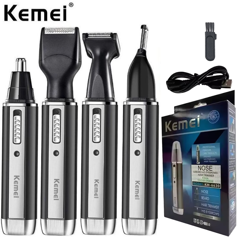 Men'S Grooming Nose Hair Trimmer - Kemei-6630 Neushaartrimmer Voor Neus Oorreiniger Oplaadbare