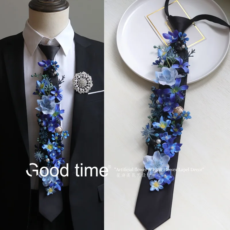 Men'S Grooming Wedding Day - Bloemstrik, kunstbloem, animatiekleding voor jongensgroepen, bruiloftsgelegenheid
