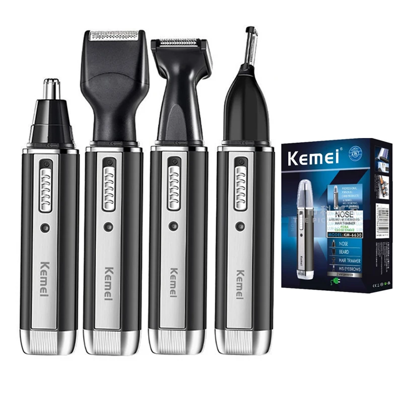 Men'S Grooming Nose Hair Trimmer - Kemei oplaadbare elektrische alles-in-één tondeuse voor