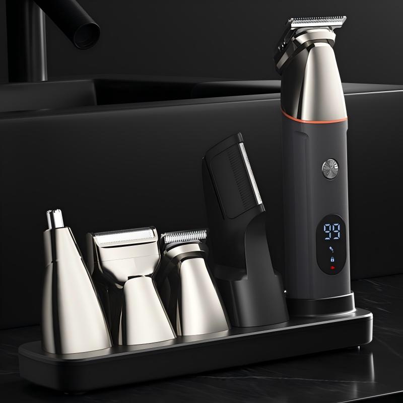 Men'S Grooming Nose Hair Trimmer - 5-in-1 Verzorgingsset voor mannen: Scheerapparaat, Haarklipper