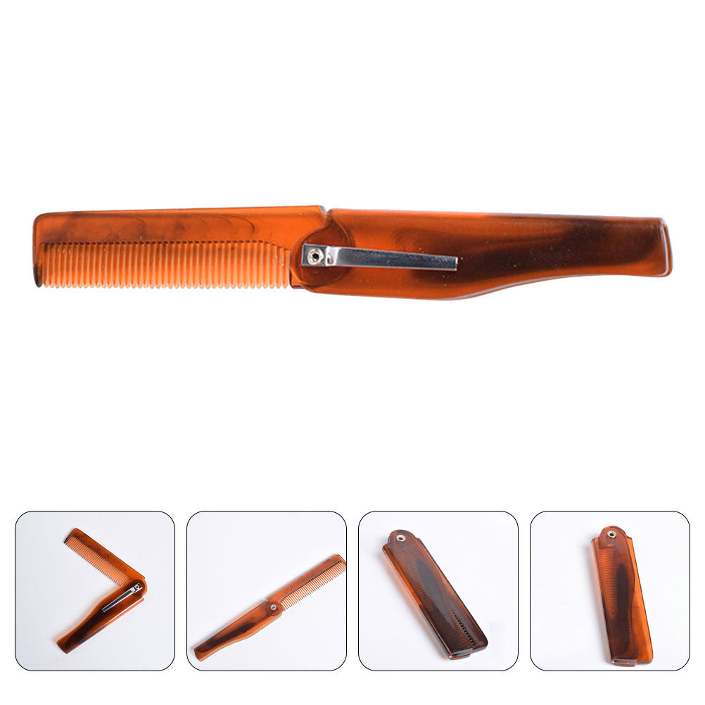 Men'S Grooming Hair - Opvouwbare haarborstel voor mannen, draagbare zakbaardkam,