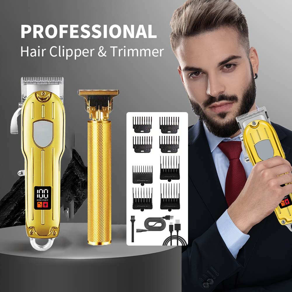 Men'S Grooming Blade - 2-in-1 Elektrische Haarkapper & T-Blade Trimmer