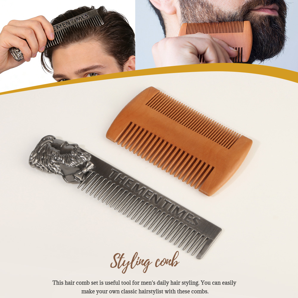 Men'S Grooming Hairstyles - Heren Vintage Baard- & Haar Kam