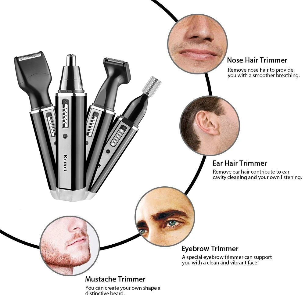 Kemei 4-in-1 trimmer voor mann - Men'S Grooming Nose Hair Trimmer recensie en prijs
