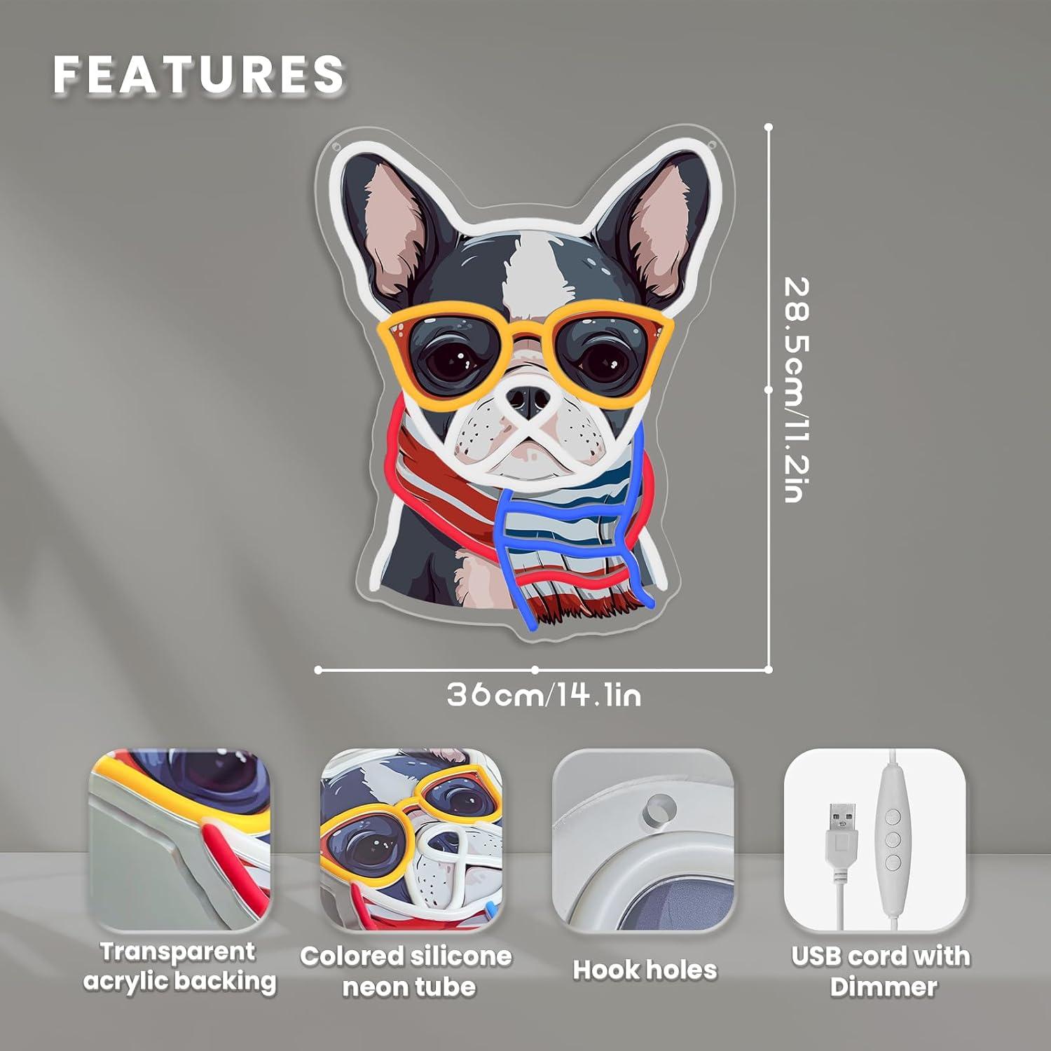 Franse Bulldog Neonbord Dimbar - Men'S Grooming Dc recensie en prijs